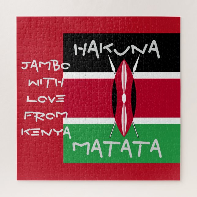 Puzzle Avec amour du Kenya Jambo Hakuna Matata (Vertical)
