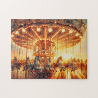 puzzle avec carrousel vintage giftbox