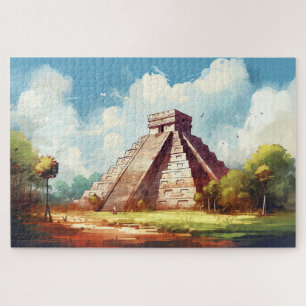 Puzzle avec Chichen Itza, Mexique.