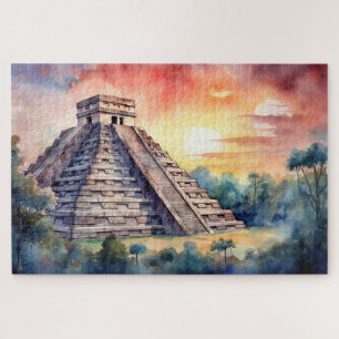 Puzzle avec Chichen Itza, Mexique.