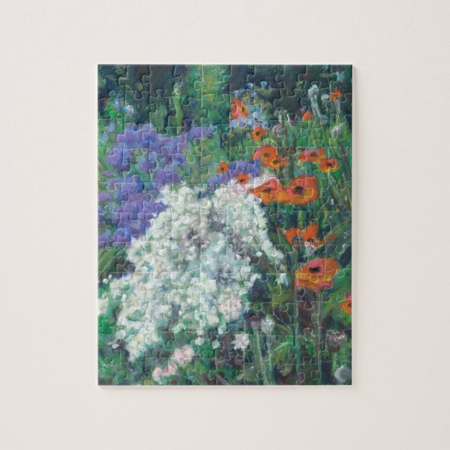 Puzzle avec des pavots dans un jardin (Vertical)