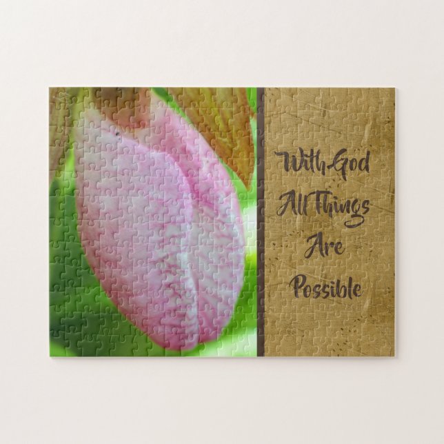 Puzzle Avec Dieu Toutes Les Choses Possible Inspiration (Horizontal)