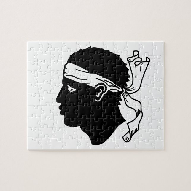 Puzzle avec drapeau de la Corse (Horizontal)