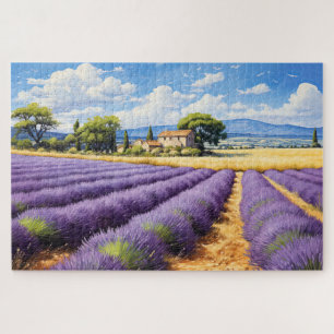 Puzzle avec lavande charmante Provence France