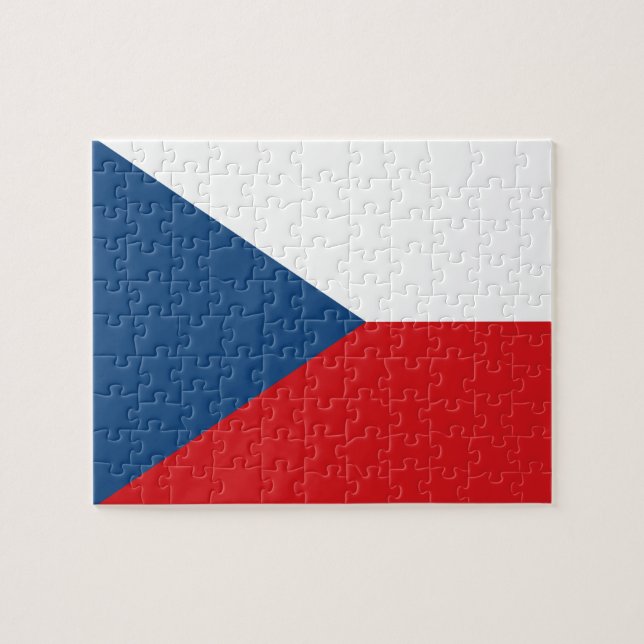 Puzzle avec le drapeau de Czechia (Horizontal)