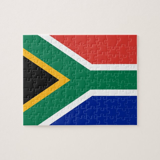 Puzzle avec le drapeau de l'Afrique du Sud (Horizontal)