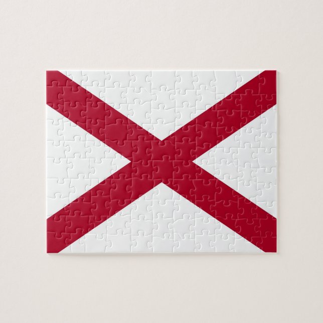 Puzzle avec le drapeau de l'État d'Alabama (Horizontal)