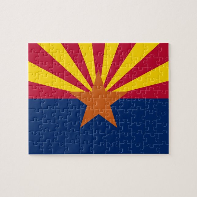 Puzzle avec le drapeau de l'État d'Arizona (Horizontal)
