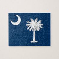 Puzzle avec le drapeau de l'État de Caroline du Su