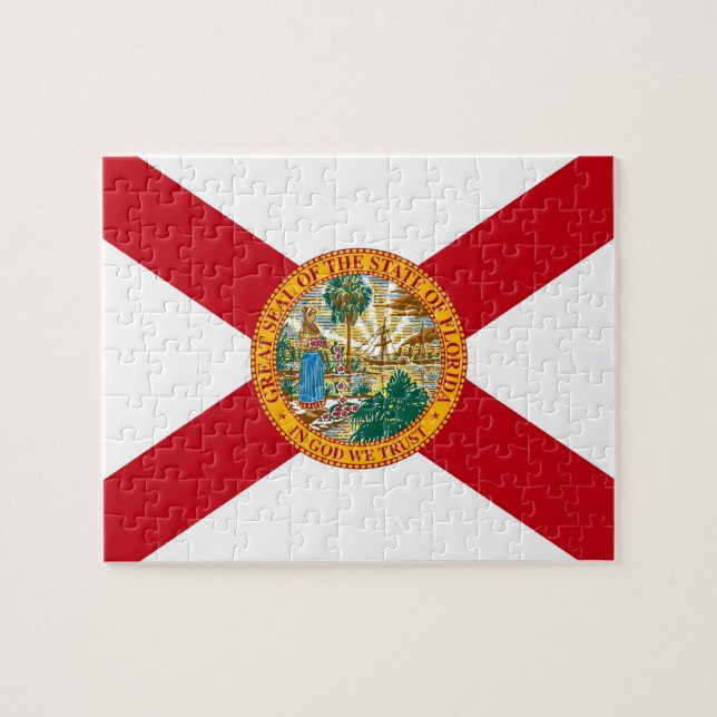 Puzzle avec le drapeau de l'État de Floride (Horizontal)