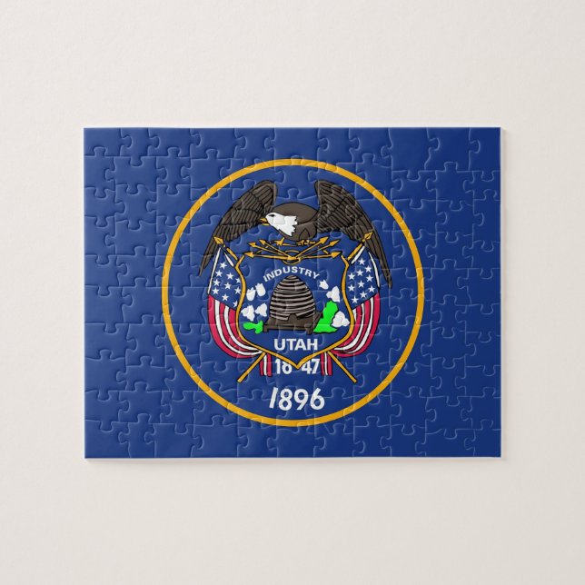 Puzzle avec le drapeau de l'État de l'Utah (Horizontal)