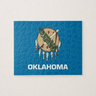 Puzzle avec le drapeau de l'État d'Oklahoma