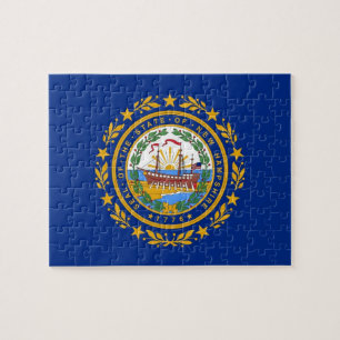Puzzle avec le drapeau de l'État du New Hampshire