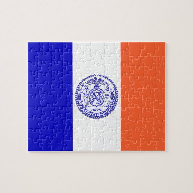 Puzzle avec le drapeau de New York City (Horizontal)