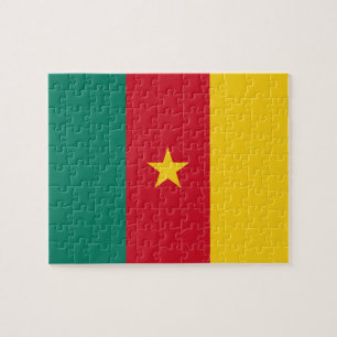 Puzzle avec le drapeau du Cameroun