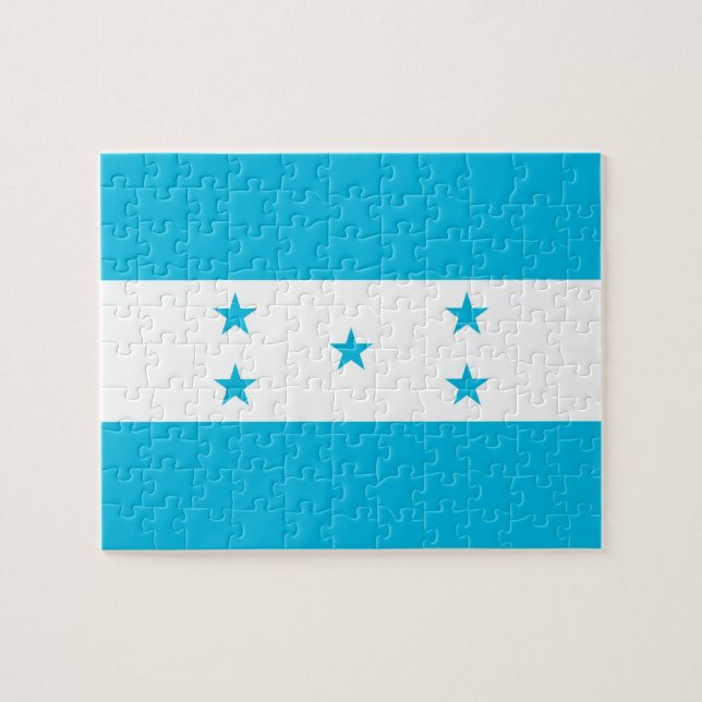 Puzzle avec le drapeau du Honduras (Horizontal)