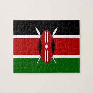 Puzzle avec le drapeau du Kenya