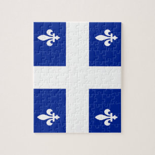 Puzzle avec le drapeau du Québec, Canada