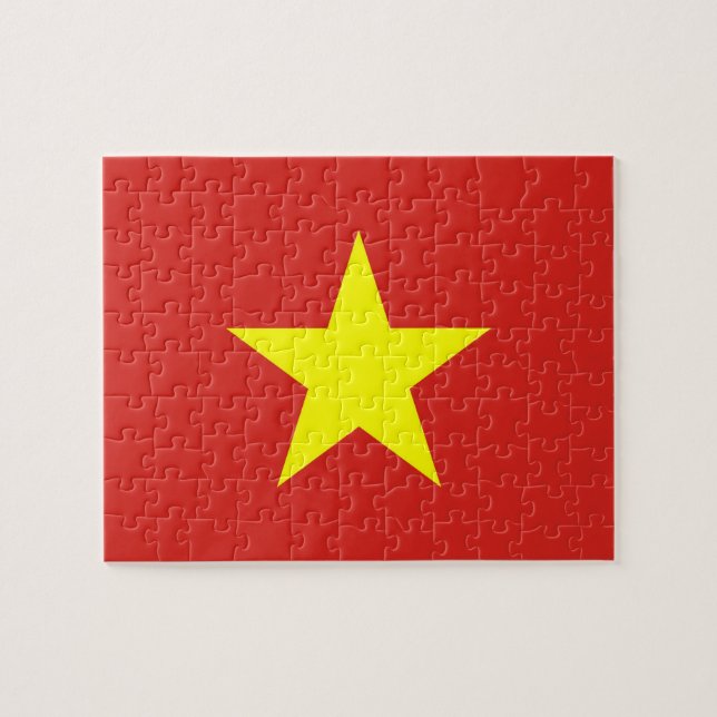 Puzzle avec le drapeau du Vietnam (Horizontal)