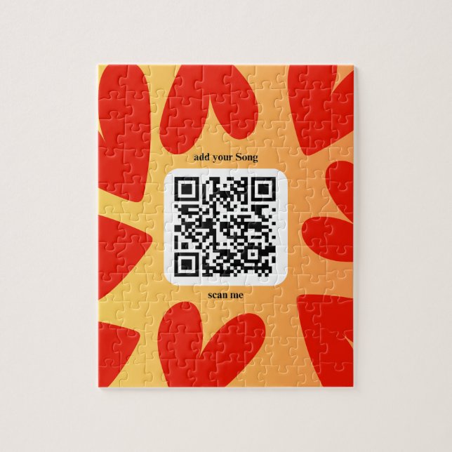 Puzzle Avec une chanson personnalisée par code QR (Vertical)