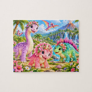Puzzle Aventure de dinosaure mignon