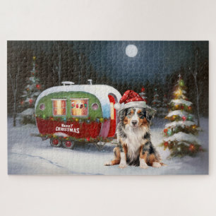 Puzzle Aventure de Noël en caravane avec un berger austra