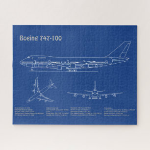 Puzzle Avion de ligne 747 - Plans de dessin du plan direc