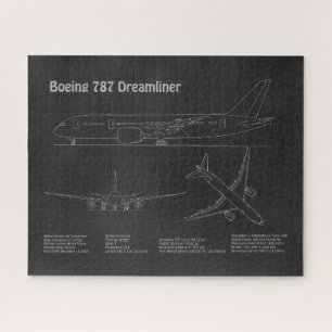 Puzzle Avion de ligne 787 - Plans de dessin du plan direc