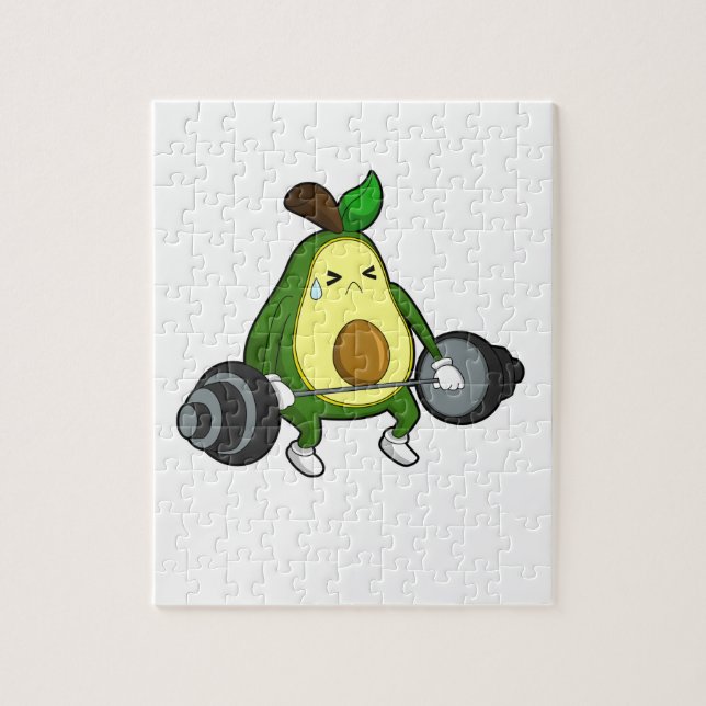 Puzzle Avocado à Fitness avec Barbell (Vertical)