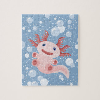 Puzzle Axolotl et la conception audacieuse de vecteur de