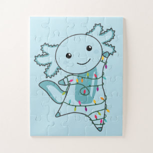 Puzzle Axolotl Joyeux Noël Animaux d'hiver Axolotls Ji