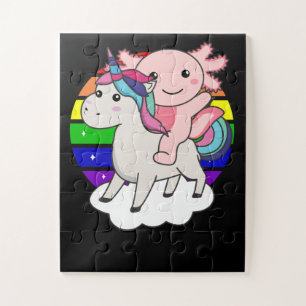 Puzzle Axolotl Unicorn Rainbow Animals Unicorns