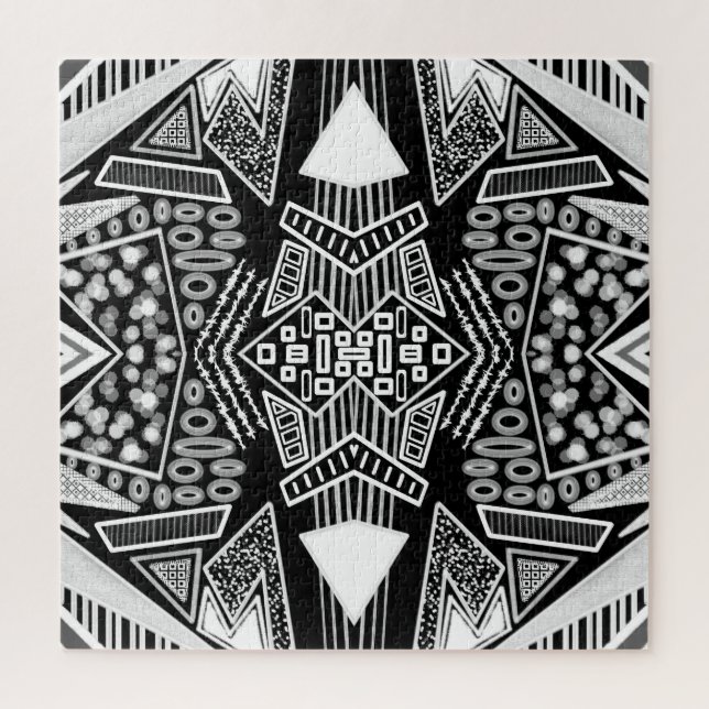 Puzzle B Et W Runway Motif Inspiré (Vertical)