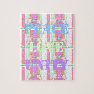Puzzle Baby Kids Peace Love Unity Hakuna Matata design.p