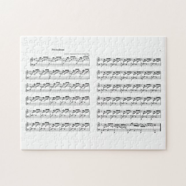 Puzzle Bach the Well Tempered Clavier Prealudium 1 C-dur (Horizontal)