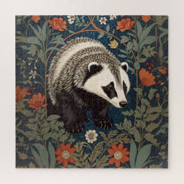 Puzzle Badger de Woodland William Morris inspiré