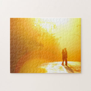 Puzzle Baisers des couples à la lumière du soleil