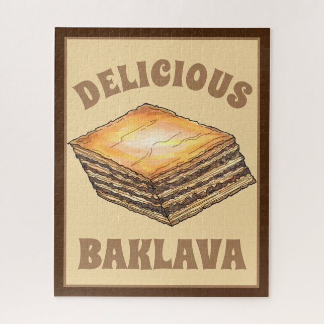 Puzzle Baklava Filo Sucré Miel Dessert Pâtisserie Grec (Vertical)