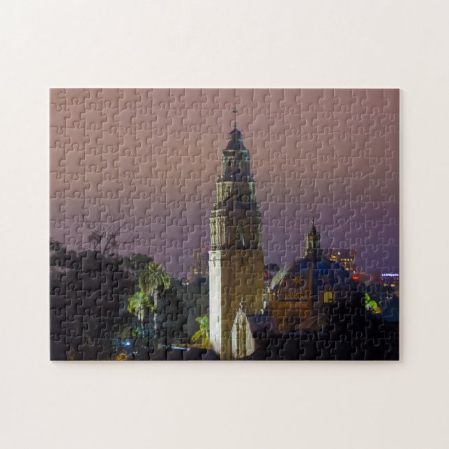 Puzzle Balboa Park California Tower Dome à Dusk (Horizontal)