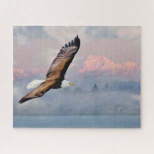 Puzzle Bald Eagle sur les Mtns Olympiques Beaux Art Photo