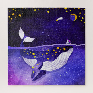 Puzzle Baleine magique : Nuit Océanique Noire