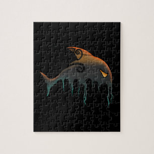 Puzzle baleine noire Halloween