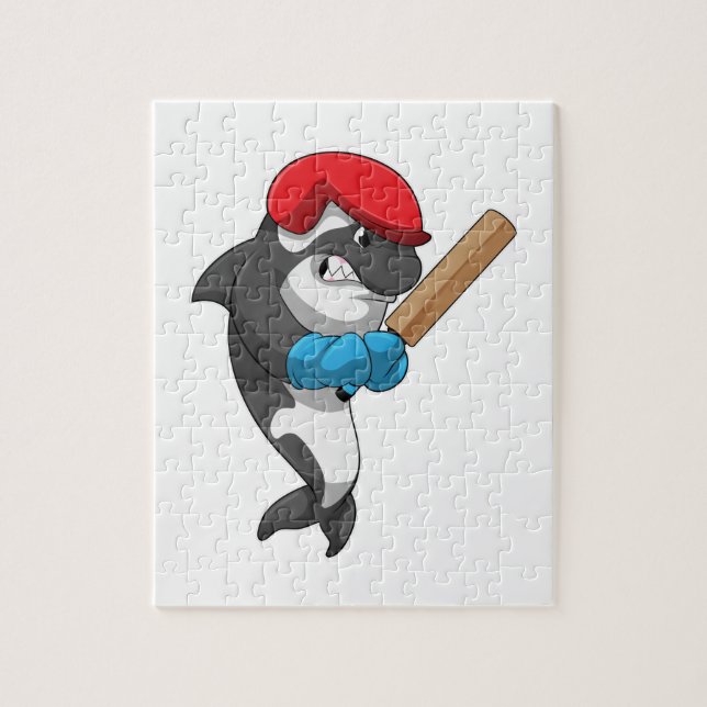 Puzzle Baleine tueuse au cricket avec chauve-souris de cr (Vertical)