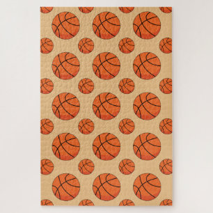 Puzzle Balle de basket-ball en dessin