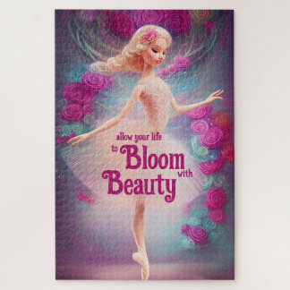 Puzzle Ballerina Rose inspirante danse de ballet floral