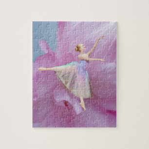 Puzzle Ballerine colorée dans l'arabesque personnalisabl
