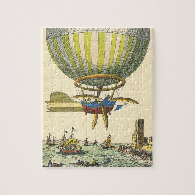 Puzzle Ballon à air chaud à vapeur de science-fiction vin (Vertical)