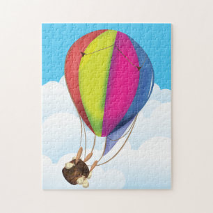 Puzzle Ballon de dessin animé en fuite