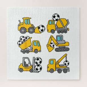 Puzzle Ballon de Football Enfants Football Camions de Con