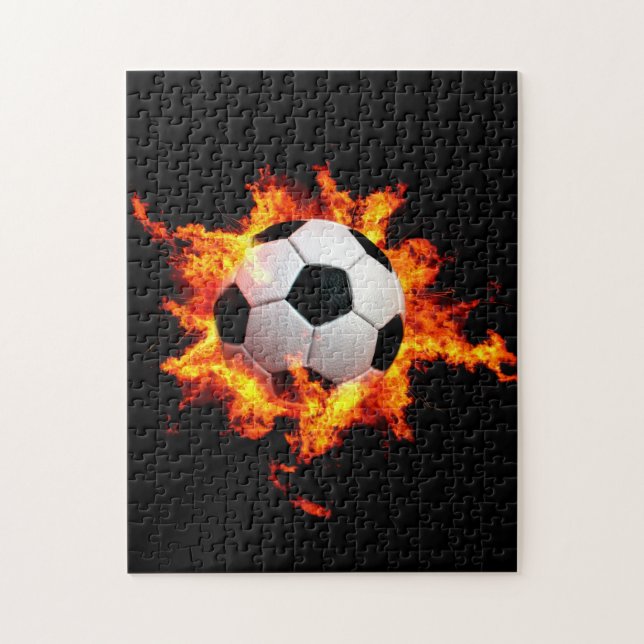Puzzle Ballon de football flamboyant (Vertical)